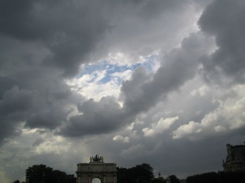 Storm over the Tuileries Gardens, Paris