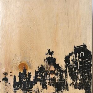 Distressed print of the Grand'Place in Brussels, Belgium