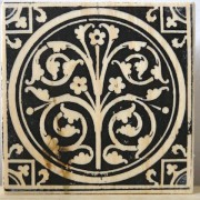 renaissance flowers, sainte chapelle, paris france, medieval tiles, religious iconography, circles and geometric designs, inlaid inlay floor tiles