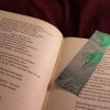 Alexander Hamilton / History Has Its Eyes On You / set of four handmade bookmarks / green metallic foil green gray laminated