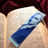 Alexander Hamilton / Cast of Characters / set of nine handmade historical bookmarks / shiny blue metallic foil highlight cardstock laminated