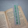 Alexander Hamilton / History Has Its Eyes On You / set of four handmade bookmarks / green metallic foil green gray laminated