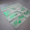 Alexander Hamilton / History Has Its Eyes On You / set of four handmade bookmarks / green metallic foil green gray laminated