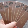 Harlem Renaissance bookmarks / set of nine handmade portraits writers poets activists jazz musicians / black brown gold metal foil quote