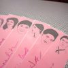 Lesbian writers bookmarks / set of nine handmade portraits writers poets feminist activists quote book mark / magenta metal foil on pink