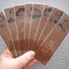 Harlem Renaissance bookmarks / set of nine handmade portraits writers poets activists jazz musicians / black brown gold metal foil quote