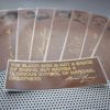 Harlem Renaissance bookmarks / set of nine handmade portraits writers poets activists jazz musicians / black brown gold metal foil quote