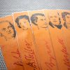 Romantic Poets bookmarks / set of nine handmade portraits of writers poets / Byron Burns Shelley Keats / terracotta and red book marks