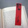 War Poets bookmarks / set of nine handmade portraits writers poets soldiers book mark / black on poppy red / Walt Whitman Wilfred Owen