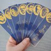 Lost Generation bookmarks / set of nine handmade portraits writers poets quote book mark / Hemingway Fitzgerald / gold metal foil on blue