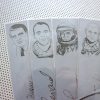 Mercury 7 Astronauts set of 9 handmade NASA space program bookmarks Glenn Grissom Shepard Carpenter Cooper Slayton Schirra Von Braun