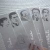 New Yorker bookmarks set of nine handmade portraits of 1920s writers Dorothy Parker EB White Salinger Thurber Nabokov gray silver book marks