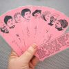 Black women writers bookmarks / set of nine handmade African American portraits poets feminist activists book mark black on pink