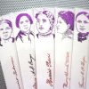 Black suffragists bookmarks set of 9 / African American votes for women portraits feminist activists voting rights book mark purple orange