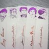 American suffragists bookmarks set of 9 / 19th Amendment votes for women portraits feminist activists voting rights book mark purple orange