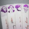 American suffragists bookmarks set of 9 / 19th Amendment votes for women portraits feminist activists voting rights book mark purple orange