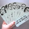 Black writers bookmarks / set of nine handmade African American portraits poets activists book mark blue Langston Hughes Baldwin Douglass