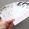 Canadian Women Poets bookmarks set of 9 / Poetry writers authors of women portraits Atwood Hebert Smart Joe Joy Shields book mark red white