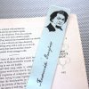 Black writers bookmarks / set of nine handmade African American portraits poets activists book mark blue Langston Hughes Baldwin Douglass