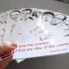 Canadian Poets bookmarks set of 9 / Poetry writers authors of Canada men portraits Service Clarke Purdy Alligator Pie book mark red white