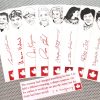 Canadian Women Poets bookmarks set of 9 / Poetry writers authors of women portraits Atwood Hebert Smart Joe Joy Shields book mark red white