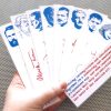 Great American Novel / 9 bookmark set of handmade portraits / writers authors novelists Steinbeck Toni Morrison Twain red white blue books