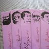 Gay writers bookmarks / set of nine handmade portraits writers playwrights poets activists quote book mark / magenta metal foil on lavender