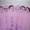 Gay writers bookmarks / set of nine handmade portraits writers playwrights poets activists quote book mark / magenta metal foil on lavender