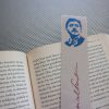 French Novelists bookmarks set of 9 portraits great classical authors novels poets blue and red book marks Hugo Camus Flaubert Proust