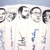 Black writers bookmarks / set of nine handmade African American portraits poets activists book mark cream Langston Hughes Baldwin Douglass