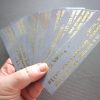 Funny lawyer quotes bookmarks / set of nine handmade jokes by writers quotes about the law justice judge book mark / gold metal foil on gray