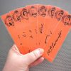 Horror bookmarks / set of nine portraits spooky writers / Stephen King Anne Rice Shelley Lovecraft Poe / Hallowe'en pumpkin black book marks