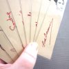 Second Wave Feminist bookmarks / set of nine handmade portraits poets feminist activists writers book mark red linen Greer Friedan Steinem