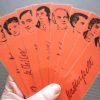 Romantic Poets bookmarks / set of nine handmade portraits of writers poets / Byron Burns Shelley Keats / terracotta and red book marks