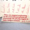 Second Wave Feminist bookmarks / set of nine handmade portraits poets feminist activists writers book mark red linen Greer Friedan Steinem