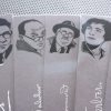 New Yorker bookmarks set of nine handmade portraits of 1920s writers Dorothy Parker EB White Salinger Thurber Nabokov gray silver book marks