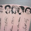 Civil Rights women bookmarks / set of nine handmade African American portraits Black activists book mark Rosa Parks black blush pink