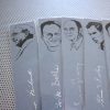 Manhattan Project set of 9 handmade bookmarks nuclear physicist scientist atomic age bomb Los Alamos Feynman Szilard Oppenheimer Fermi Bethe