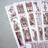 Tarot set of 9 handmade bookmarks cards brown foil on white mysticism fortune telling divination cartomancy deck major arcana occult empress