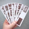 Tarot set of 9 handmade bookmarks cards brown foil on white mysticism fortune telling divination cartomancy deck major arcana occult empress