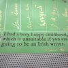 Irish writers bookmarks set of 9 handmade portraits Ireland's poets playwrights authors Yeats Joyce Wilde Shaw Behan book mark green gold