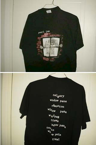 Who Gives A Shirt? Pearl Jam Vintage Window Pain/Pane 1994 Tour