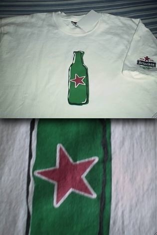 Heineken Green Bottle Red Star