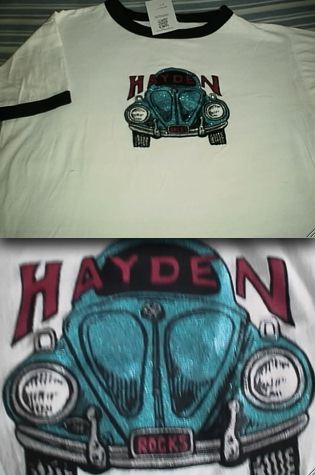 Hayden Volkswagon Bug Glitter T