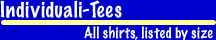 All Shirts, Listed By Size